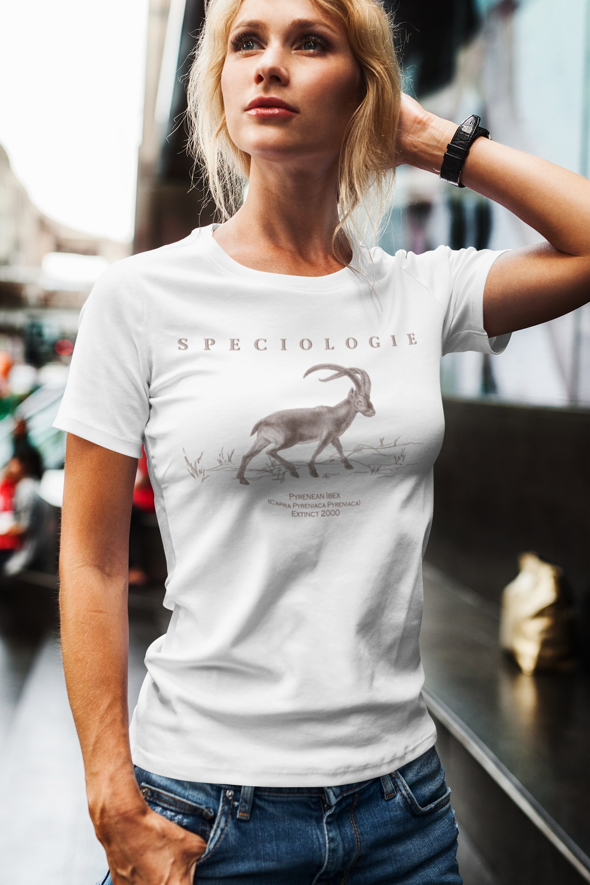 White Pyrenean Ibex T-shirt